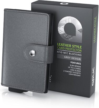 Криза для карт CSL RFID Blocker - захист від NFC/RFID - для 6 карт, компактний, чорний (Тип 2)