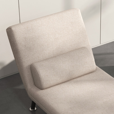 HOMCOM Sleeper Chair, Folding Chair with Bed Function, Back Cushion, Folding Recliner Chair with Linen Look, Adjustable Backrest, Holds up to 150 kg, for Living Room, Beige | Aosom