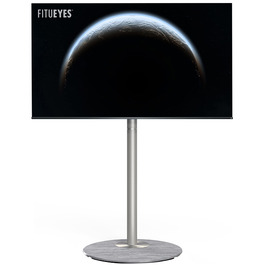 Стійка для телевізора FITUEYES 32-60 дюймів, регульована по висоті, поворотна, срібляста, VESA 400x400 мм