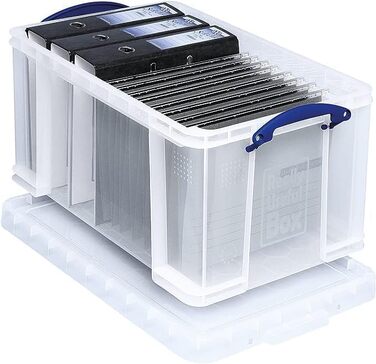 Пластикова прозора коробка для зберігання Really Useful Box 48 літрів, 402x315x610 мм, поліпропілен