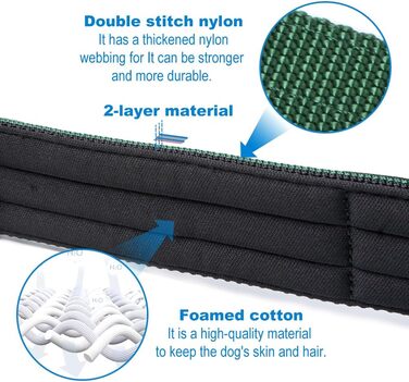 Тактичне обгортання для собак TSPRO, міцне обгортання з металевою застібкою, ширина 3,8 см, регульоване та товсте для середніх та великих собак (Рожевий M), розмір шиї M (регульоване 40-48 см), Рожевий