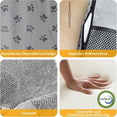 Сходинки для собак Zvonema: 2 сходинки, водонепроникні, протиковзкі, для маленьких собак, сірого кольору