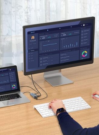 Lemorele Док-станція 12-в-1 з USB-C: 10Gbps, Dual 4K HDMI, VGA, USB 3.1/2.0, 100W PD, SD/TF, Audio - для Windows, MacBook, Dell