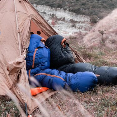 Спальний мішок зимовий, -24°C, чорний. Ultraleichter Mumien-Schlafsack для дорослих та підлітків, кемпінг, походи, трекінг