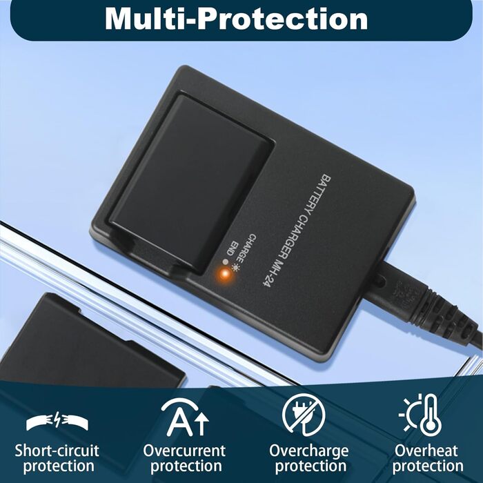 Зарядний пристрій MH-24 для акумуляторів EN-EL14/EN-EL14A (Nikon D3100, D3200, D3300, D3400, D3500, D5100, D5200, D5300, D5500, D5600, P7000, P7100, P7700, P7800)