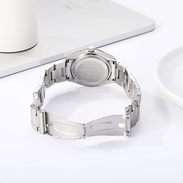 Годинник чоловічий BUREI - елегантний кварцовий годинник з нержавіючої сталі (чорний/сріблястий)