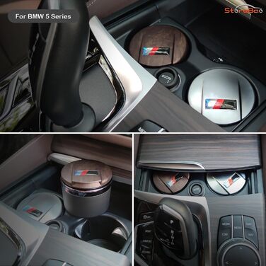 Автомобільний попільничка для BMW 1/3/5/7 серії та X1/X3/X5/X6 з LED підсвіткою та кришкою (карбон)