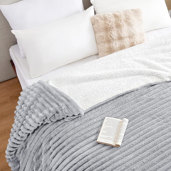 Плед Sherpa WAVVE: теплий, м'який, великий (150x200 см)