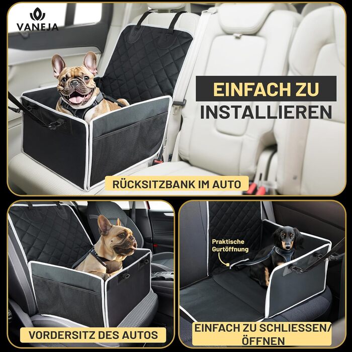 Автомобільний лежак для собак: безпечний, водовідштовхувальний, з посиленими стінками, сертифікований TÜV