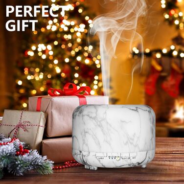 Аромадифузор Hianjoo 450мл з таймером, ультразвуковий, 7 кольорів LED, з пультом ДУ для спа/офісу/йоги - (дизайн 