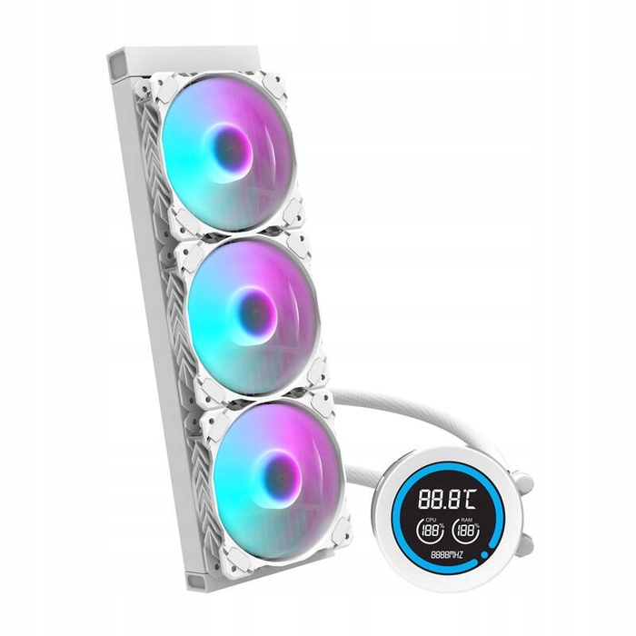 Рідинне охолодження процесора Darkflash DN-D360 3x 120мм 1800 об/хв Білий