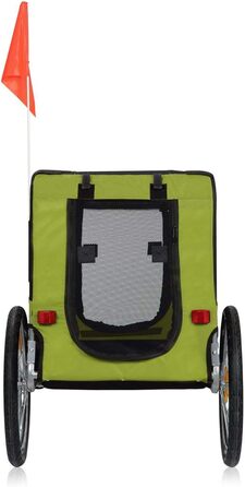 Фарм-причіп Zoomundo для собак: зелений/чорний, срібляста рама