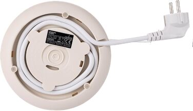 Електричний чайник LEHMANN з регулюванням температури 40-100°C, 1,5L, функцією підігріву, швидким нагріванням, LED-дисплеєм, нержавіючою сталлю, автовимкненням та захистом від перегріву, BPA-free, кремовий