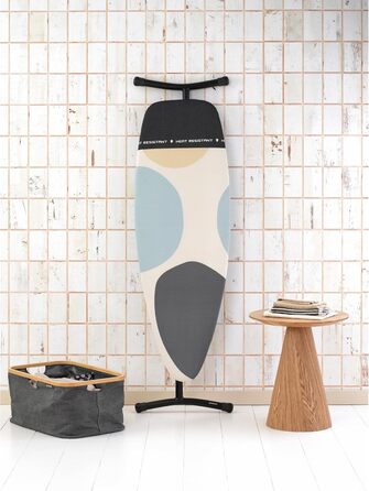 Прасувальна дошка Brabantia Bügelbrett D для парогенератора з термостійкою поверхнею, регульована висота, міцний каркас, Spring Bubbles, 135 x 45 см