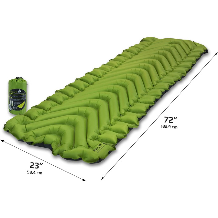 Klymit Static V2 Ultralight Sleeping Pad - Camping, Hiking, Travel & Backpacking Pad