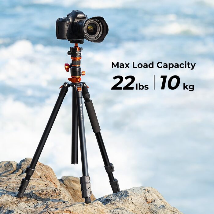 Штатив K&F Concept T254A7+BH-28L для камери, 230 см, з кульковою головкою, 10 кг, для зовнішньої та внутрішньої зйомки