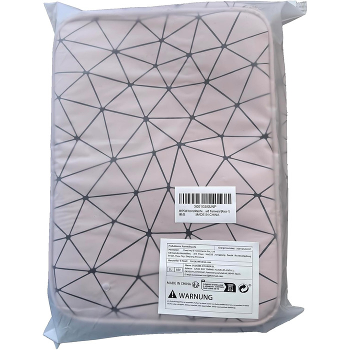 Водонепроникна косметичка MKPCW для жінок з відділенням для пензлів та перегородкою (Рожева)