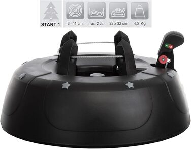 Підставка для ялинки BRANDSSELLER до 2 м з підйомним механізмом, страхуванням, одна мотузка - Зелена