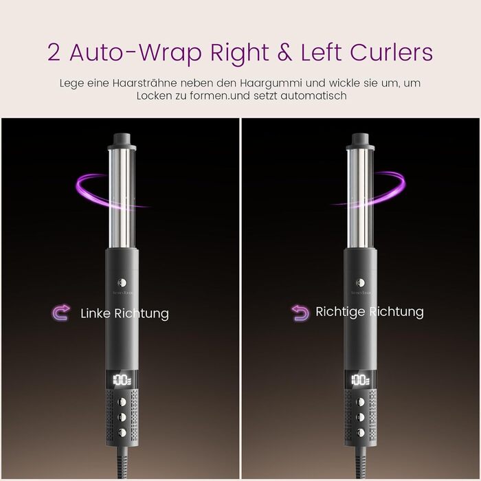 Фен-щітка Hairstyler 6 в 1: для локонів, об'єму, випрямлення та сушіння волосся, 1400W, 110000 обертів/хв, сірий