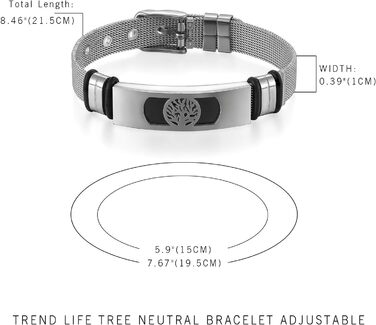 Чоловічий браслет Flongo з нержавіючої сталі, браслет-ланцюжок 