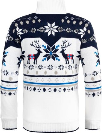 Чоловіча в'язана куртка Nebuus SVERRE, тепла та практична, колір Offwhite-navy (XL)