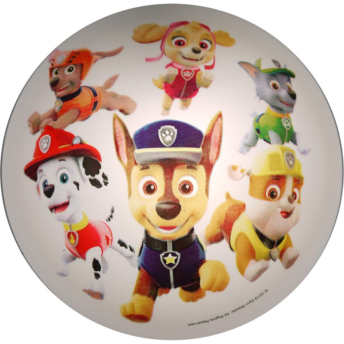 Дитяча стельова лампа Paw Patrol, пластик, E27, 36 см, для дітей, Маршал, Чейз, Скай