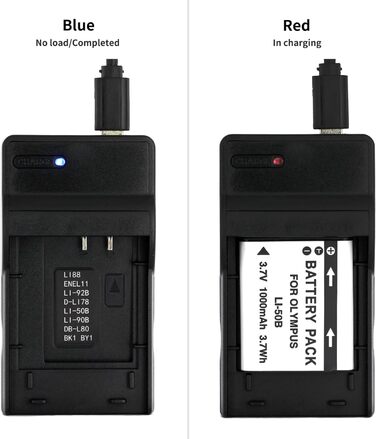 Зарядний пристрій USB LI-50B для камер Olympus (D-750, SH-21, SP-800UZ, SP-810UZ, SP-815UZ, Stylus 1010, 1030SW, SZ-12, SZ-14, Tough TG-2, VR-340, VR-350, XZ-1 та інші)