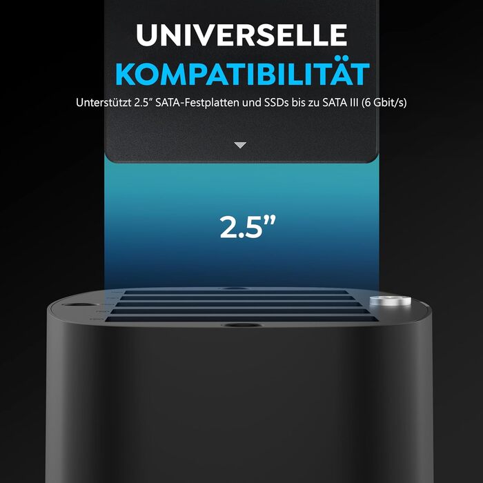 Док-станція Sabrent для жорстких дисків 2.5'/3.5' з USB-C, 5Gbps, 2 слоти SATA SSD/HDD, підтримка клонування дисків