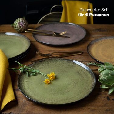 Набір посуду Moritz & Moritz VIDA на 12 осіб (36 предметів) - сучасний сервіз з порцеляни, стійкий до подряпин, для мікрохвильової печі та посудомийної машини, обідній сервіз, тарілки (6 шт.)