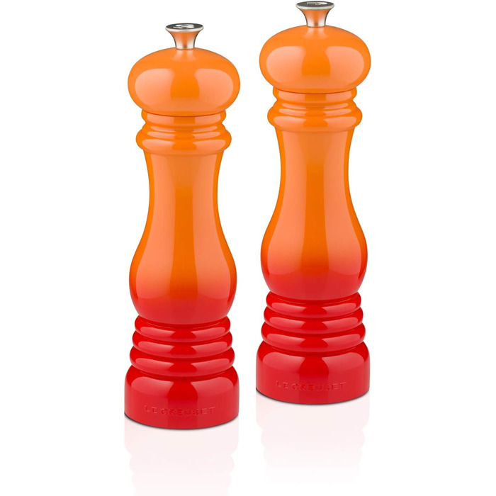 Le Creuset Salt and Pepper Grinder Set, Flame
