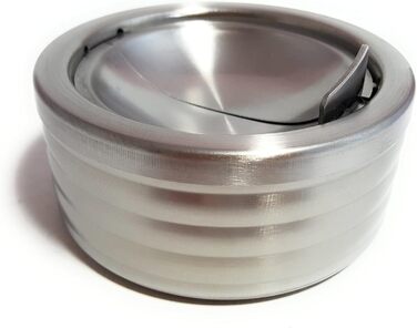 Попільничка з кришкою Bambelaa, нержавіюча сталь, для бару, 1 шт.