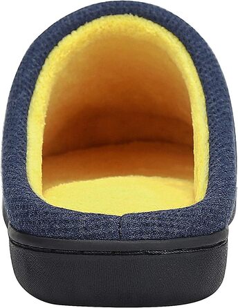 Тапочки зимові Mishansha унісекс, тепла підошва з memory foam, розмір 36-47, джинсова синь, жовтий, EU 44/45
