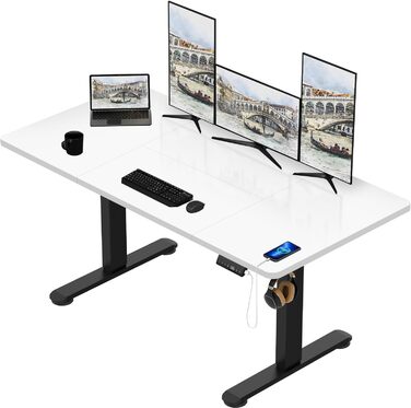 Електричний стіл для роботи TRIUMPHKEY 200x80 см, регулювання висоти, USB зарядка, 3-позиційна пам'ять, захист від зіткнень