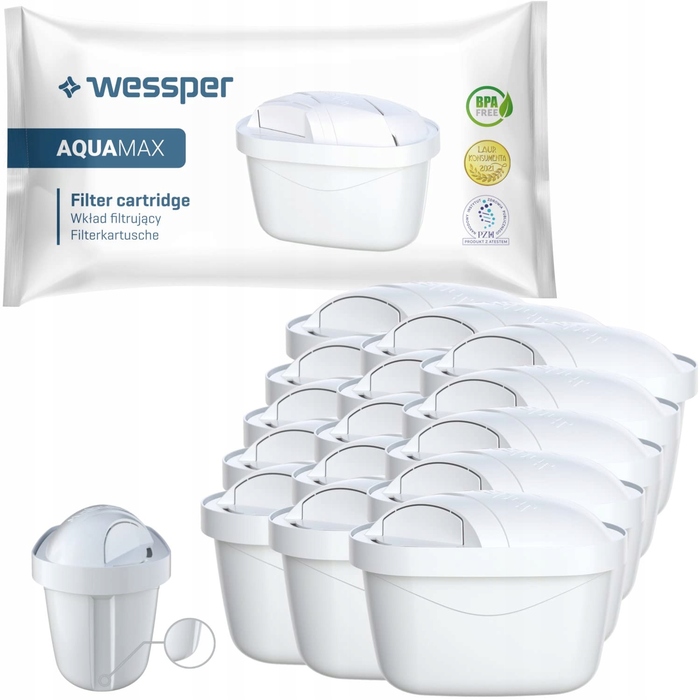 Набір фільтрів для води Wessper AquaMax Plus для глечиків Brita та Dafi, 14 шт.