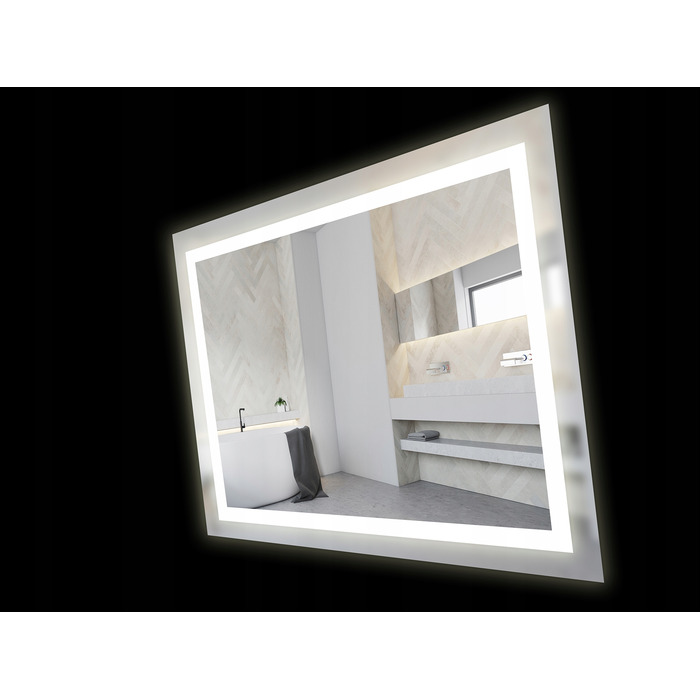 LED-дзеркало у ванну кімнату 100x110 з сенсорним перемикачем