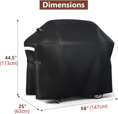 Чохол для гриля GFTIME 7130, 147x63x113 см, для Weber Genesis II LX 300 Series, E310, S310, E330, EP-330, Char Broil, Landmann, Brinkmann, водонепроникний BBQ-чохол для Weber 7134