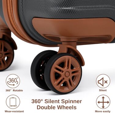 Набір валіз KONO 4 в 1: ручна валіза 55 см, косметичка, сумка для ручної поклажі, кульшова сумка (кремовий білий)