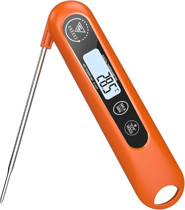 Цифровий кухонний термометр DOQAUS: для приготування, смаження та гриля. Швидкий LCD дисплей, автоматичне вмикання/вимикання.