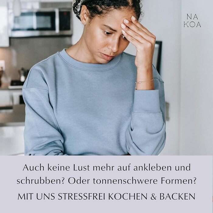 NAKOA Loaf Pan made from natural materials with excellent non-stick properties | Bread Loaf Pan | Rectangular Baking Pan | Baking Bread and Cakes | MADE IN GERMANY from high-quality enamel
