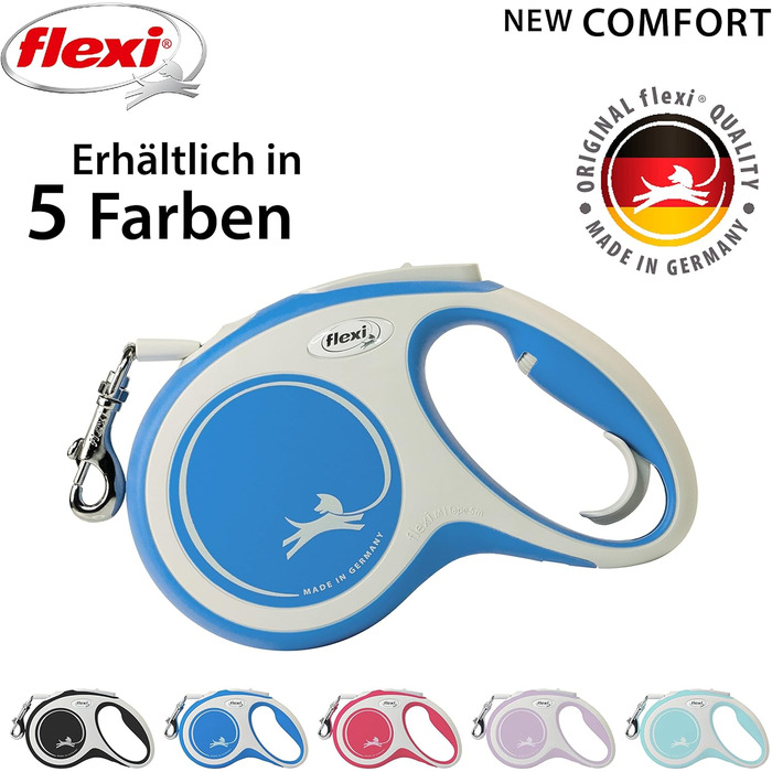 Flexi Comfort L рулетка для собак до 50 кг, 8 м, блакитна