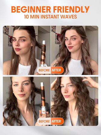SHEGLAM Автоматичний локон для волосся, 25 мм, для довгого волосся, до 220°C, локон-вінцель, Dual Voltage
