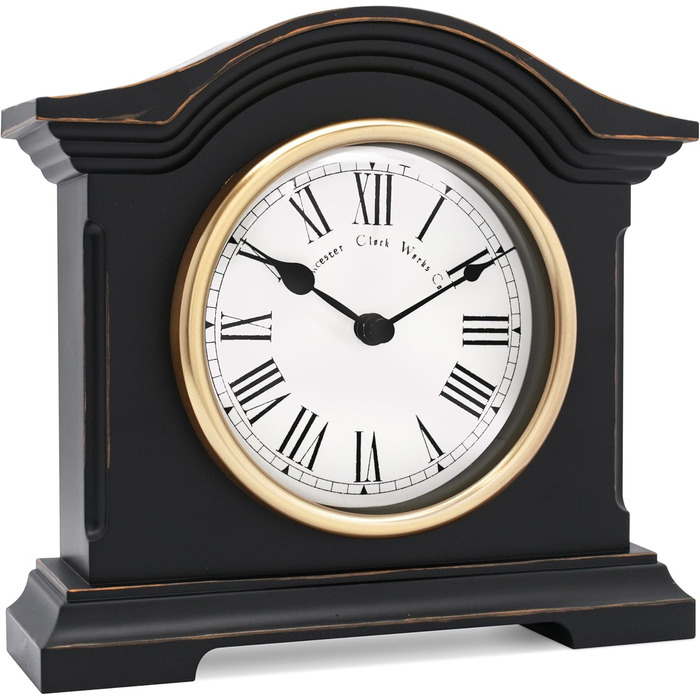 Towcester Clock Works Co. Falkenburg Mantle Clock, Plastic, Black, One Size