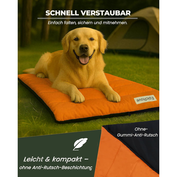 Водонепроникний килимок для собак RovePad Base 110x68 см – неслизький, миючий, стійкий до подряпин, для великих собак та котів, для подорожей та кемпінгу