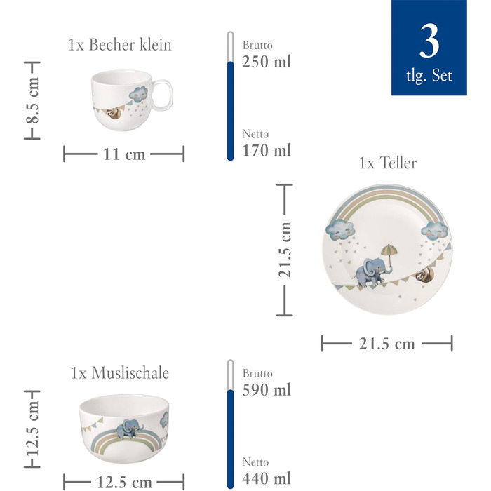 Набір дитячого посуду Villeroy & Boch Boho Kids: 4 шт. (вилка, ложка, ніж, ложкар), нержавіюча сталь, для дітей, безпечний, миється в посудомийній машині