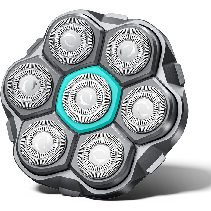 Машинка для гоління голови чоловіча Kensen 7D, бритва для лисих, водонепроникна, з магнітною насадкою, Type-C, чорна