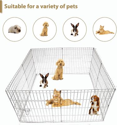 Клітка-манеж для цуценят та кроликів Ellie-Bo Easy-Up, 8-секційний, 91 см