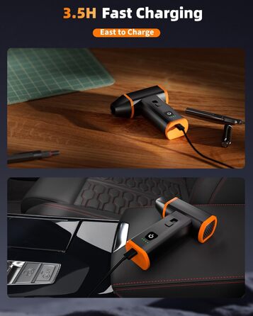 Електричний пилосос для чищення ПК, ноутбука та офісних пристроїв, 130000 об/хв, акумулятор 5000 mAh, портативний, з сумкою