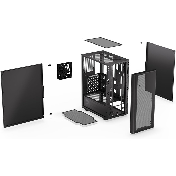 Корпус для ПК Endorfy Ventum 200 ARGB ATX з 4 вентиляторами 120mm ARGB, скло, Mesh-панель, широка сумісність з охолодженням