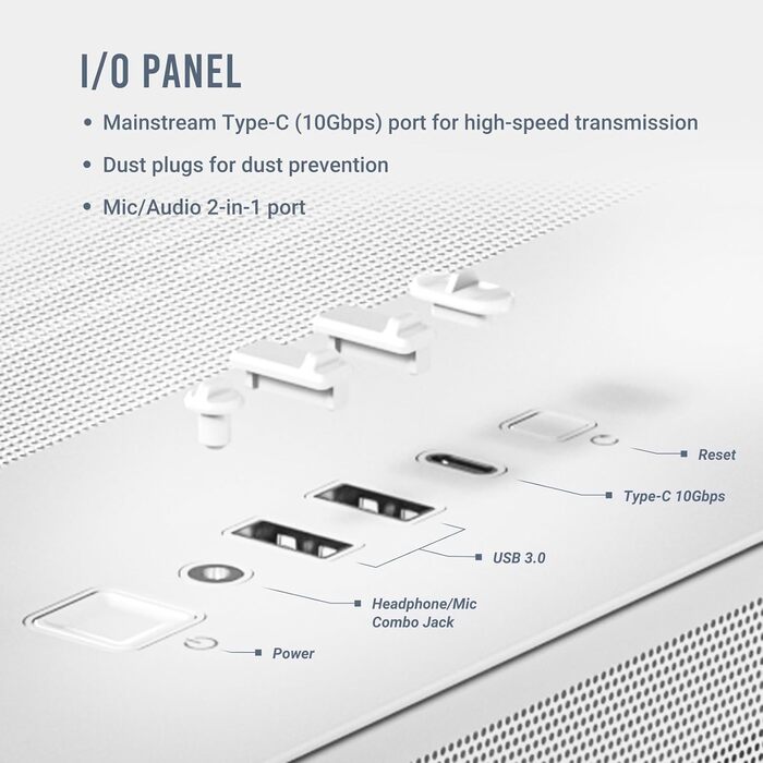 Корпус для ПК GEH Antec C8 Wood Full Tower чорний (білий/Flyaway Orchidee)