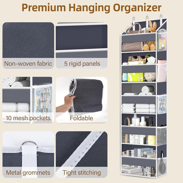 Підвісний органайзер для дверей Türorganizer з 5 кишенями, полиця для ванної кімнати, кемпінгу та зберігання речей